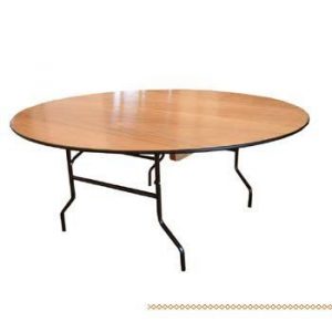 שולחן עגול מעץ